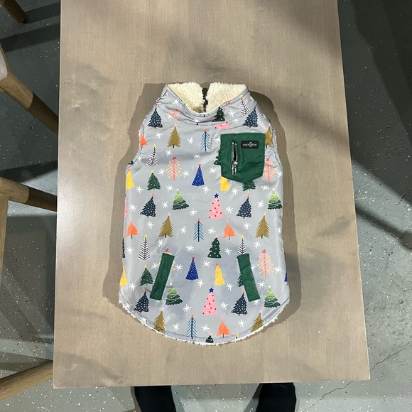 Dog Winter Vest with Forest Print - Picture 1 of 4